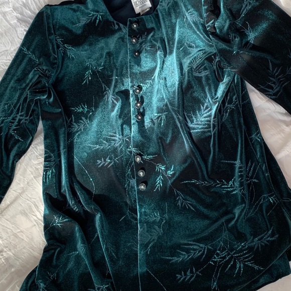 Vintage r&m Richards velvety sparkling top - Picture 2 of 6